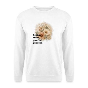 Blumenzeit Vintage Bouquet - Unisex Pullover - Weiß - Vorne