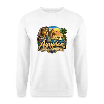 Ägypten – Land der Pharaonen - Unisex Pullover - Weiß - Vorne - Alina (178cm) & Michal (187cm)