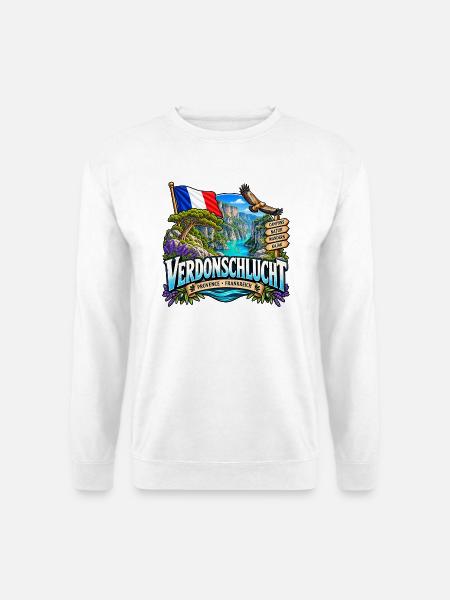 Verdonschlucht – Provence, Natur & Abenteuer - Unisex Pullover - Weiß