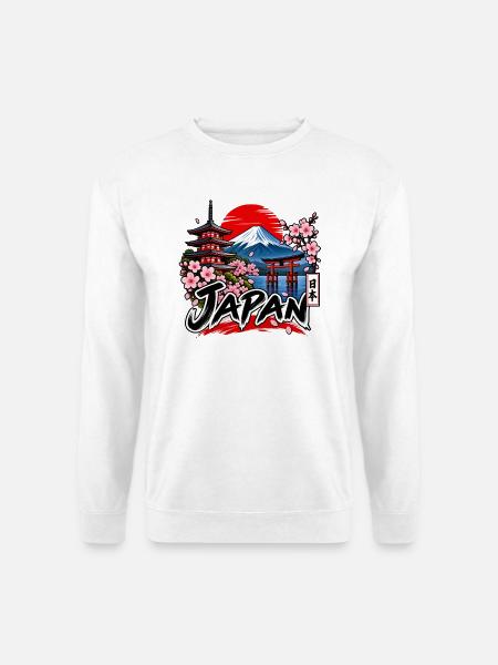 Japan – Fuji, Sakura & Tradition - Unisex Pullover - Weiß