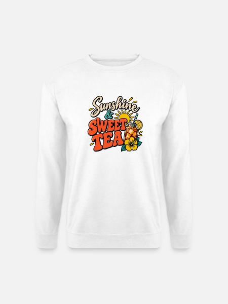 Sonnenschein- und Süßtee-Sommer-Design - Unisex Pullover - Weiß