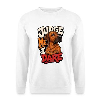 Rhodesian Dog - Unisex Pullover - Weiß - Vorne - Alina (178cm) & Michal (187cm)