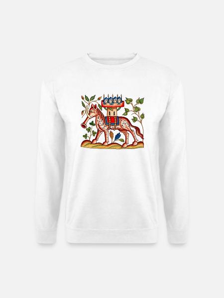 Mittelalterlicher "Elephas"-Kriegselefant - Unisex Pullover - Weiß