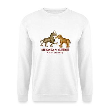RHINOCEROS vs. ELEFANT: Russland, 15. Jahrhundert - Unisex Pullover - Weiß - Vorne - Alina (178cm) & Michal (187cm)