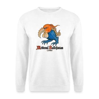 Mittelalterliches Ballchinian (1340) - Unisex Pullover - Weiß - Vorne - Alina (178cm) & Michal (187cm)