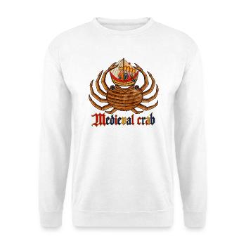 Mittelalterliche Krabbe und königliches Schiff - Unisex Pullover - Weiß - Vorne - Alina (178cm) & Michal (187cm)