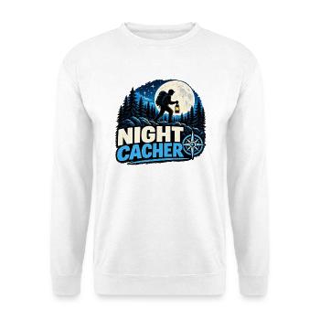 Night Cacher - Unisex Pullover - Weiß - Vorne - Alina (178cm) & Michal (187cm)