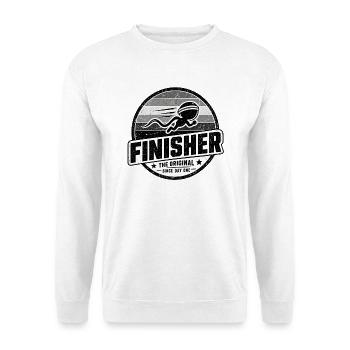 Finisher – The Original - Unisex Pullover - Weiß - Vorne - Alina (178cm) & Michal (187cm)