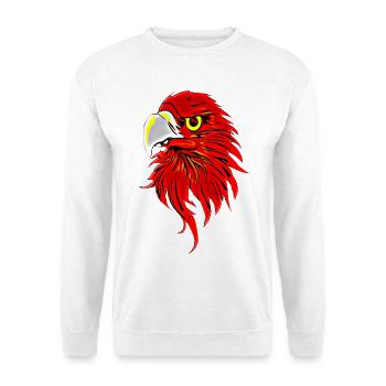 Raubvogel - Unisex Pullover - Weiß - Vorne - Alina (178cm) & Michal (187cm)