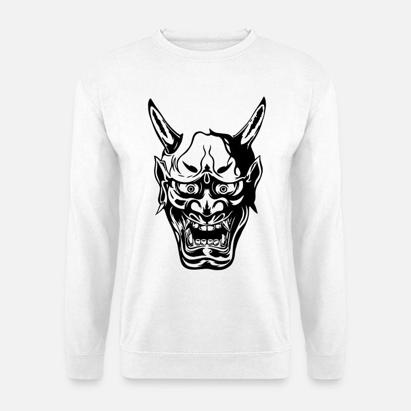 Hannya Maske - Unisex Pullover - Weiß