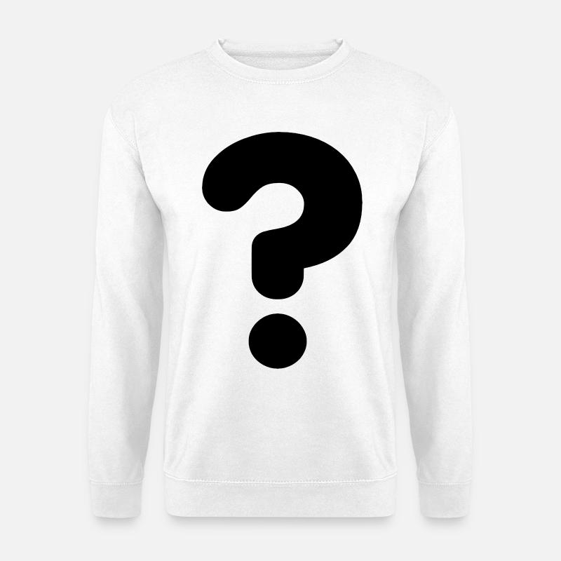 Bild-Fragezeichen # - Unisex Pullover - Weiß