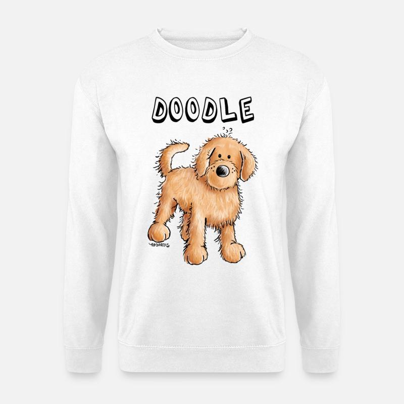 Lustiger Doodle - Goldendoodle - Hybridhund - Hund - Unisex Pullover - Weiß