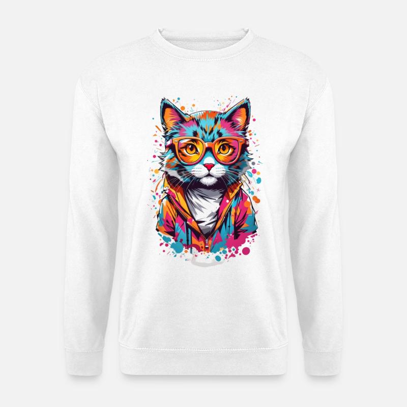 Süße Katze - Unisex Pullover - Weiß