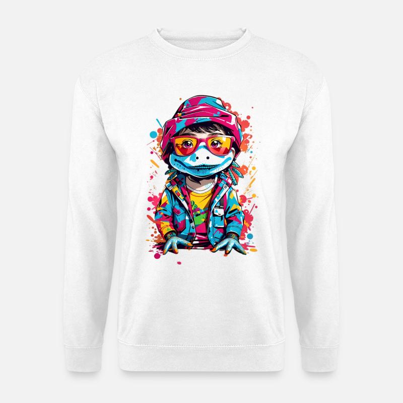 Cool crocodile - Unisex Sweatshirt - white