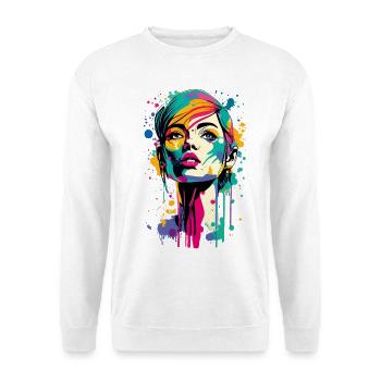Top Model Dream Woman Portrait Retro Pinup Burlesque - Unisex Sweatshirt - white - Front