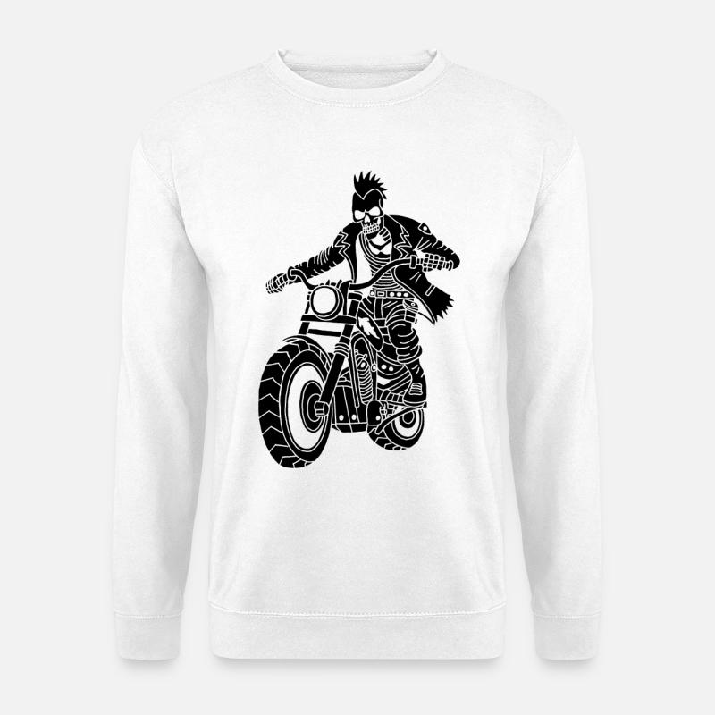 The Black Biker from Hell - Unisex Sweatshirt - white