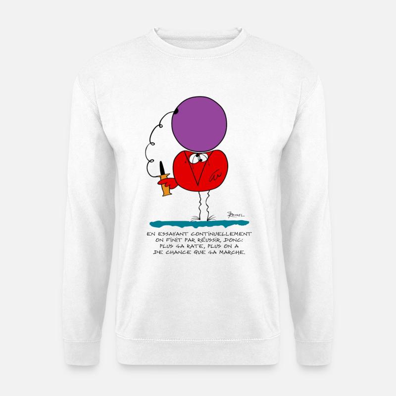 By continually trying... - Unisex Sweatshirt - white