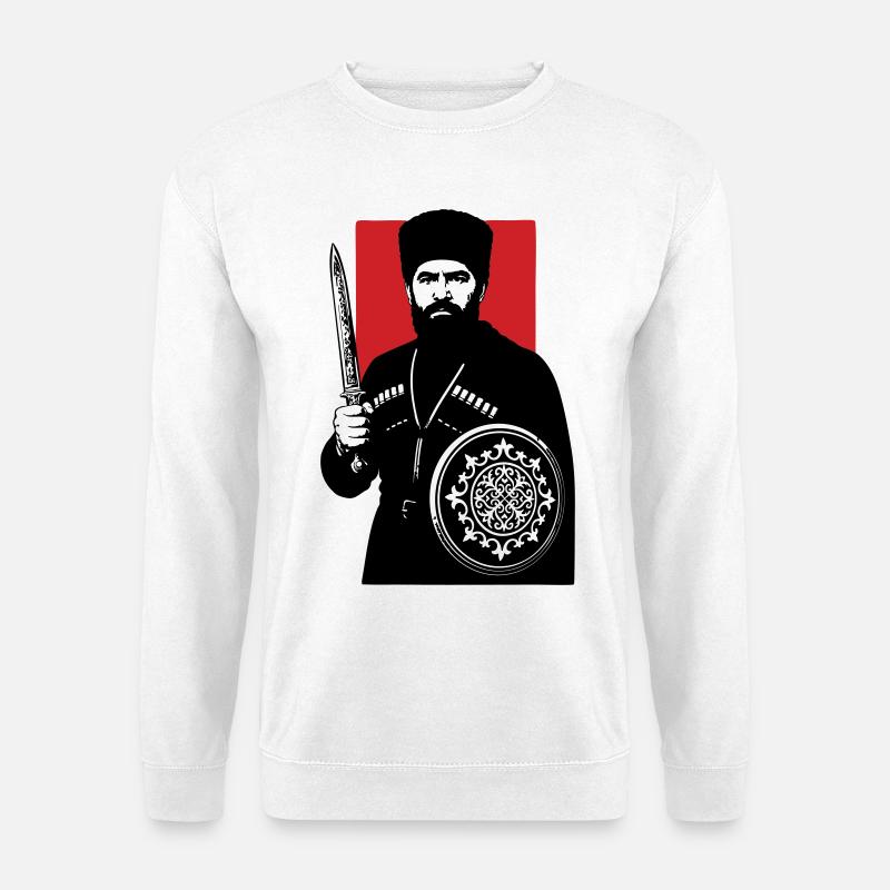 Tschetschenischer Krieger - Unisex Pullover - Weiß