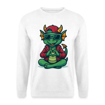 Cool Dragon Love - Unisex Pullover - Weiß - Vorne
