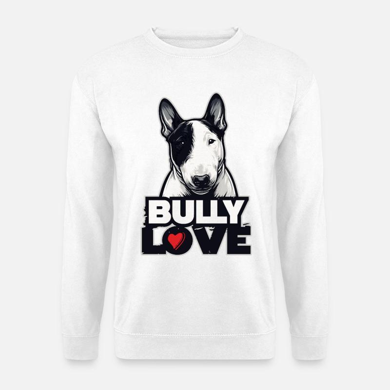 BULLY LOVE – Bullterrier Design  - Unisex Pullover - Weiß