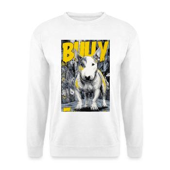 Bull Terrier – Chien des rues urbain dans le style BD - Sweat-shirt Unisexe - blanc - Devant