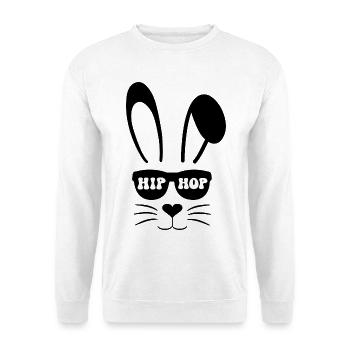 Hip Hop Bunny - Sweat-shirt Unisexe - blanc - Devant