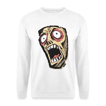 Psychedelischer Schreiender Schädel - Unisex Pullover - Weiß - Vorne