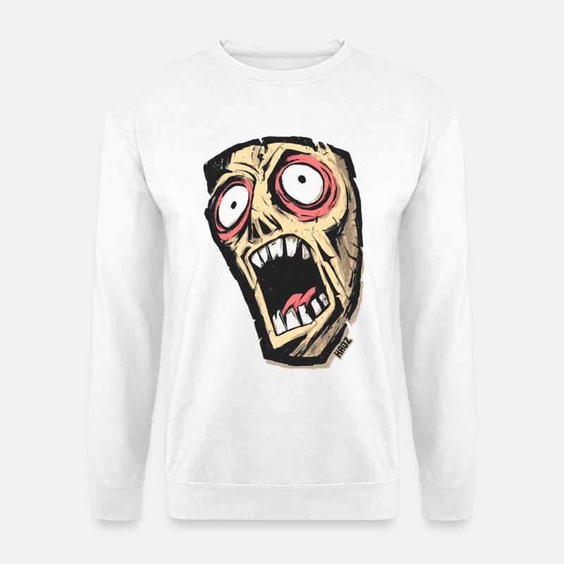 Crâne Hurlant Psychédélique - Sweat-shirt Unisexe - blanc