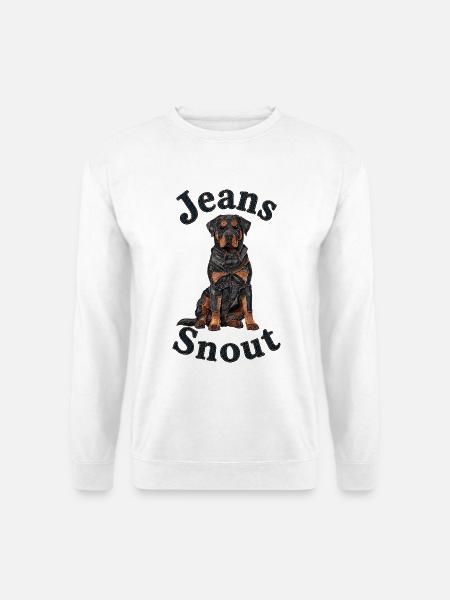Rottweiler im Jeansflicken-Stil - Unisex Pullover - Weiß