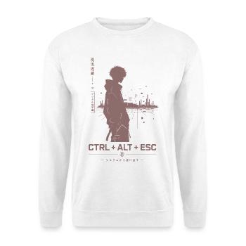 Ctrl Alt Esc Skyline Persona - Unisex Pullover - Weiß - Vorne - Alina (178cm) & Michal (187cm)