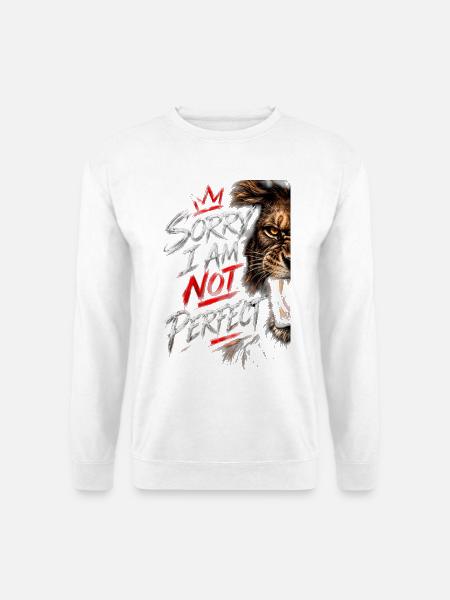 Nicht perfekte Tigerbürsten-Grafik - Unisex Pullover - Weiß