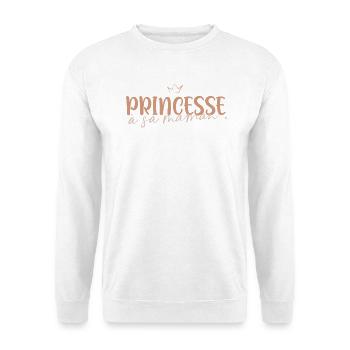 Prinzessin für ihre Mutter - Unisex Pullover - Weiß - Vorne - Alina (178cm) & Michal (187cm)