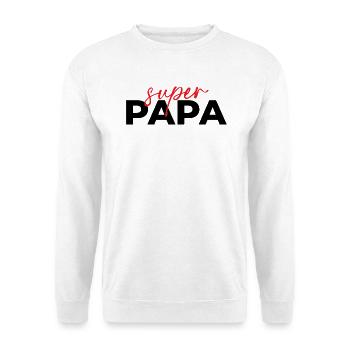 SUPER-VATER - Unisex Pullover - Weiß - Vorne
