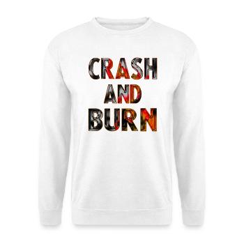 Crash And Burn - Unisex Pullover - Weiß - Vorne