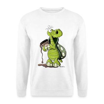 Schildkröte brauch Kaffee - Unisex Pullover - Weiß - Vorne