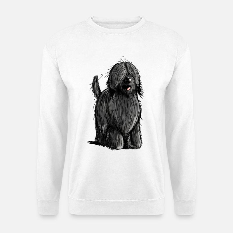 Knuffiger Briard - Berger de Brie - Briarden - Unisex Pullover - Weiß