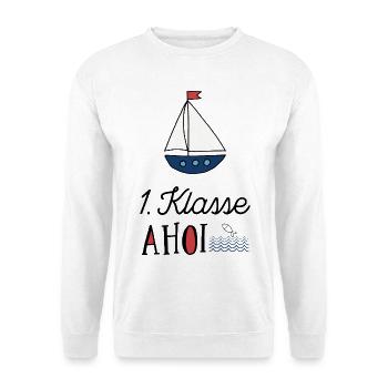 Erstklässler ahoi - Unisex Pullover - Weiß - Vorne
