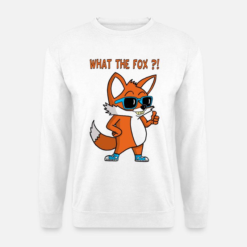 Spectacled fox - Unisex Sweatshirt - white