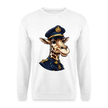 Giraffe Policewoman - Unisex Sweatshirt - white - Front