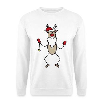 Lustiger Weihnachtsmann - Unisex Pullover - Weiß - Vorne