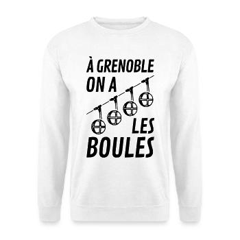 grenoble boules téléphérique grenoble. Narvalo - Sweat-shirt Unisexe - blanc - Devant