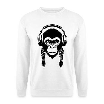 Street Affenkopf Urban Dance Edition Shirt - Unisex Pullover - Weiß - Vorne