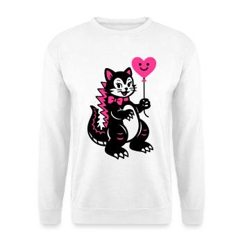 Chat Monstre Rose - Sweat-shirt Unisexe - blanc - Devant