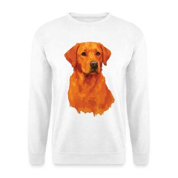 Aquarelle Renard rouge Labrador PopArt - Sweat-shirt Unisexe - blanc - Devant