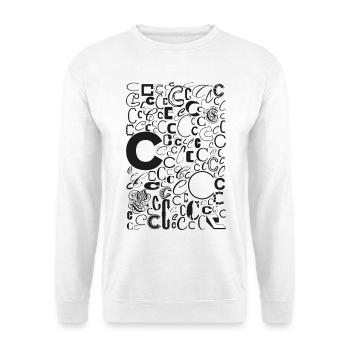 Typo C – Letter Design for Font Lovers - Unisex Sweatshirt - white - Front