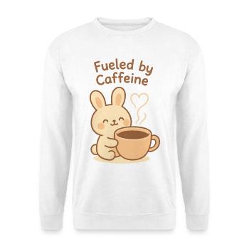 Angetrieben von Caffeine Bunny - Unisex Pullover - Weiß - Vorne