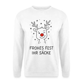 Renne Rudolph Joyeux Noël - Sweat-shirt Unisexe - blanc - Devant