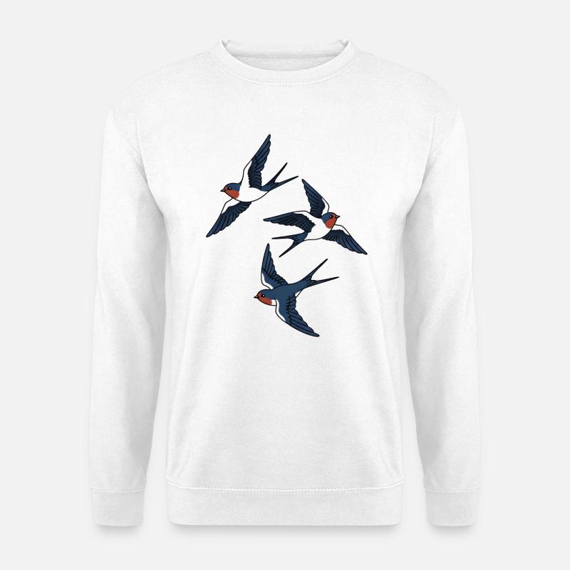 Schwalben - Unisex Pullover - Weiß