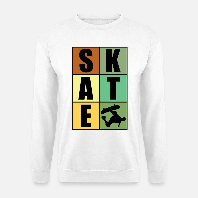 Skateboard-Skate - Unisex Pullover - Weiß