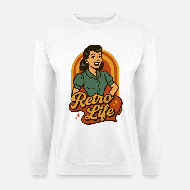 Retro Lifestyle Pinup - Unisex Pullover - Weiß